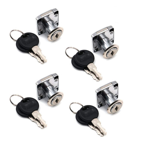 Nuzamas Lot de 4 verrous de placard et tiroir avec 2 clés