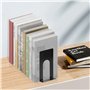 6 Paires Métal Serre Livre Original Serre-Livres Cale Livre pour Chambre à Coucher