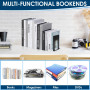 Vikcvcsc Mini Serre Livres, 6 Paires Métal Serre Livre Original Serre-Livres Cale Livre pour Chambre à Coucher, Bibliothèque, Bu