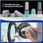 Serpillere Microfibre, Balai Serpillère et Seau Serpillere 2 en 1, Seau Essoreur avec 5 tampons en Microfibre lavables et poigné