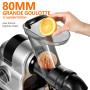 AMZCHEF Extracteur de jus à goulotte large de 80 mm - 150W extracteur de jus de fruits et légumes haute nutrition à mastication 
