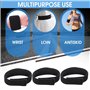 Landrain Lot de 3 paires de pinces à pantalon pour vélo, fermeture Velcro, longueur réglable