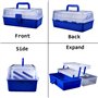 Lxoraziy Boîte à pêche, Boite de Rangement pêche, Multifonctionnelle Fishing Tackle Box Avec Trois étages, Ldéal pour Le Storage