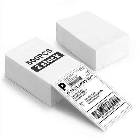 500 feuilles (2×250) etiquettes autocollantes 4" x 6"