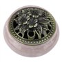 Brûleur d'Encens en Céramique, Porte-Encens en Céramique avec Encensoir en Porcelaine en Calebasse en Laiton pour Ornement de Sa
