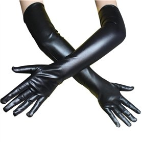 BOBOZHONG Gants Longs Sexy en Similicuir pour Femme