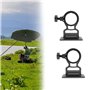 Bessy shop Support de Parasol pour Balcon,2 pièces Porte-Parapluie de Pêche Auvent Support de Poteau Design Pliable Supports de 