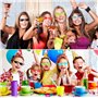 Qixuer 18 Paires De Lunettes De Soleil Pixels, Mosaïques Lunettes, Lunettes De Soleil En Mosaïque Multicolores En Plastique Conv