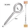 20 Pièces M5 Piton à Visser en Acier Inoxydable 304 Vis Mouton Oeil Rond Auto Taraudeuse Vis à Anneau Crochets à Oeil Boulon à œ