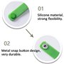 Lot de 12 organiseurs de câbles en silicone avec bouton pression en métal - Réutilisables - Motif dessin animé