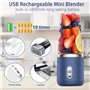 400ML fruits Veggie coupe Juicer avec 6 lames et couverc