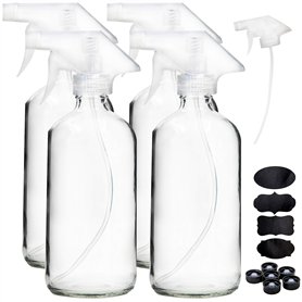 Youngever Lot de 4 Flacons Vaporisateurs Vide en Verre Transparent sans BPA
