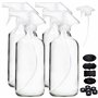 Youngever Lot de 4 Flacons Vaporisateurs Vide en Verre Transparent sans BPA