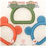 CLDY Anneaux de Dentition Bébé 3PCS - Jouet de Dentition Doux Sans BPA pour Garçons et Filles 3 Mois+ (Rouge Bordeaux, Vert Armé