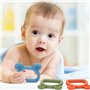 CLDY Anneaux de Dentition Bébé 3PCS - Jouet de Dentition Doux Sans BPA pour Garçons et Filles 3 Mois+ (Rouge Bordeaux, Vert Armé
