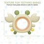CLDY Anneau de Dentition Bébé & Hochet Éveil Sensoriel - Jouet de Dentition en Silicome Alimentaire + Bois Naturel (Sans BPA) - 