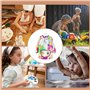 POPAPIE Tablier Peinture Enfant Blouse Peinture Enfant Manches Longues Imperméable Tablier Enfant avec Poche Graffiti Tablier de