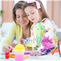 POPAPIE Tablier Peinture Enfant Blouse Peinture Enfant Manches Longues Imperméable Tablier Enfant avec Poche Graffiti Tablier de
