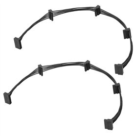 YieJoya 15 broches à 4 SATA câble d'extension d'alimentation pour disque dur HDD SSD DVD - 50cm(2 pièces