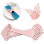 HAOBIN 40 PièCes Rond De Serviette Papillon Anneau Ronds De Serviette Creux en Papier Papillon Brillant Ronds De Serviette en Pa
