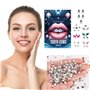 Kit Strass Dentaire,Kit Strass Dentaire Professionnel,Bijoux Dentaire Gemmes pour Décoration de Dents De Ongles,Colle Strass Den