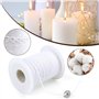 61m Mèche de Bougie，Kit de Fabrication de Bougie avec 61m Mèche pour Bougie 100 Pièces Base de Mèche de Bougie ，pour Bougies Cot