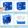 Cassette dispositif de réparation Cassette vis Support tige,pour boîte de commutation à montage mural，avec une clé