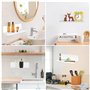 UKOFEW 2 Pièces Étagère Murale sans Percer, Étagère Flottante Acrylique, Etagere sans Percer en Acrylique, sans Perçage, avec Cl