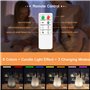 IROO Lampe de table LED extérieur avec Télécommande Blanc chaud 8 couleurs Intensité variable Lampe de Table sans fil étanche Dé