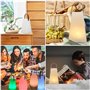 IROO Lampe de table LED extérieur avec Télécommande Blanc chaud 8 couleurs Intensité variable Lampe de Table sans fil étanche Dé