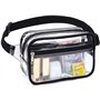 Sac Transparent pour Homme et Femme, Approuvé par Les Stades, avec Sangle Réglable, Claire Sac Banane Tendance pour Festival, Je