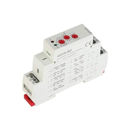 GRT8-M2 Relais de minuterie Relais de minuterie multifonctionnel 10 Fonctions Montage sur rail DIN NO NC 0.1s-10 Jours AC/DC 12V