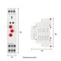 GRT8-M2 Relais de minuterie Relais de minuterie multifonctionnel 10 Fonctions Montage sur rail DIN NO NC 0.1s-10 Jours AC/DC 12V