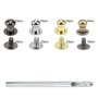 PLCatis 80 Pièces Bouton de Col à Vis 5mm en Alliage de Zinc Rivets pour Cuir Decoratif en Quatre Couleurs pour Fixation et Répa