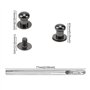 PLCatis 80 Pièces Bouton de Col à Vis 5mm en Alliage de Zinc Rivets pour Cuir Decoratif en Quatre Couleurs pour Fixation et Répa