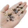 PLCatis 80 Pièces Bouton de Col à Vis 5mm en Alliage de Zinc Rivets pour Cuir Decoratif en Quatre Couleurs pour Fixation et Répa