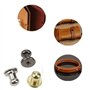 PLCatis 80 Pièces Bouton de Col à Vis 5mm en Alliage de Zinc Rivets pour Cuir Decoratif en Quatre Couleurs pour Fixation et Répa