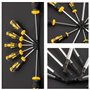 Gunpla 11 Pièces Jeu de Tournevis Torx T6 T7 T8 T9 T10 T15 T20 T25 T27 T30 T40 Etoile Magnétique Assortiment Réparation Tournevi