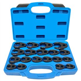 ZKTOOL 19 pièces Jeu de Clés à Écrous Évasés Jumbo à Entraînement 3/8" et 1/2"