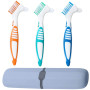 YKKJ 3 pièces Brosse à dentier Dure