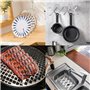Aililong Lot de 2 supports à nervures et porte-couvercles de casserole - En acier inoxydable - Avec support de couvercle réglabl