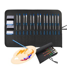 YOYEAH 1 trousse à pinceaux à 30 compartiments - Trousse à pinceaux - Trousse à crayons - Noir - 49 x 33 cm