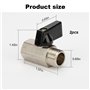 VIVIIHOO Lot de 2 robinets à boisseau sphérique 3/8" en laiton nickelé pour raccords d'air comprimé – Mini robinet à boisseau sp