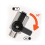 VIVIIHOO Lot de 2 robinets à boisseau sphérique 3/8" en laiton nickelé pour raccords d'air comprimé – Mini robinet à boisseau sp