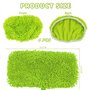 Aililong Lot de 4 serpillères réutilisables en microfibre et chenille pour nettoyage humide et sec, lavables en machine