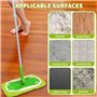 Aililong Lot de 4 serpillères réutilisables en microfibre et chenille pour nettoyage humide et sec, lavables en machine