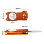 Crestgolf Golf Divot Tool avec Bouton Pop-up et Marqueur de Balle Magnétique Pitch Mark Mini-Outil Portable et Pliable Léger