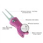 Crestgolf Golf Divot Tool avec Bouton Pop-up et Marqueur de Balle Magnétique Pitch Mark Mini-Outil Portable et Pliable Léger(Pin