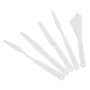 5pcs Couteaux à Palette à Peinture en Plastique Couleur Blanche Palette Couteaux Peinture Art Pigment Spatules