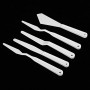 5pcs Couteaux à Palette à Peinture en Plastique Couleur Blanche Palette Couteaux Peinture Art Pigment Spatules